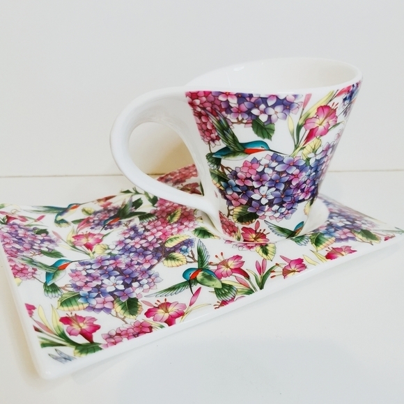 𝅺ADELINE Fine Porcelain Tea Cup and Saucer Set - Picture 5 of 6